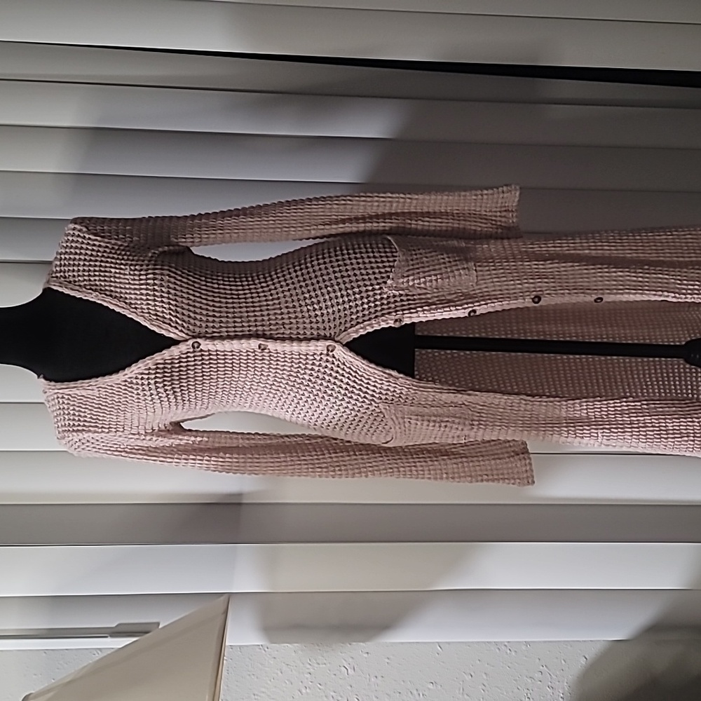 "Double Zero" Pink Cardigan Button up size Small